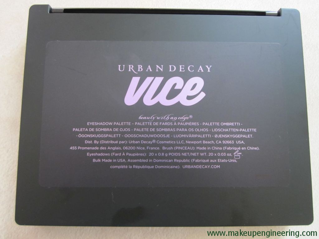 Urban Decay Vice4 Palette 012